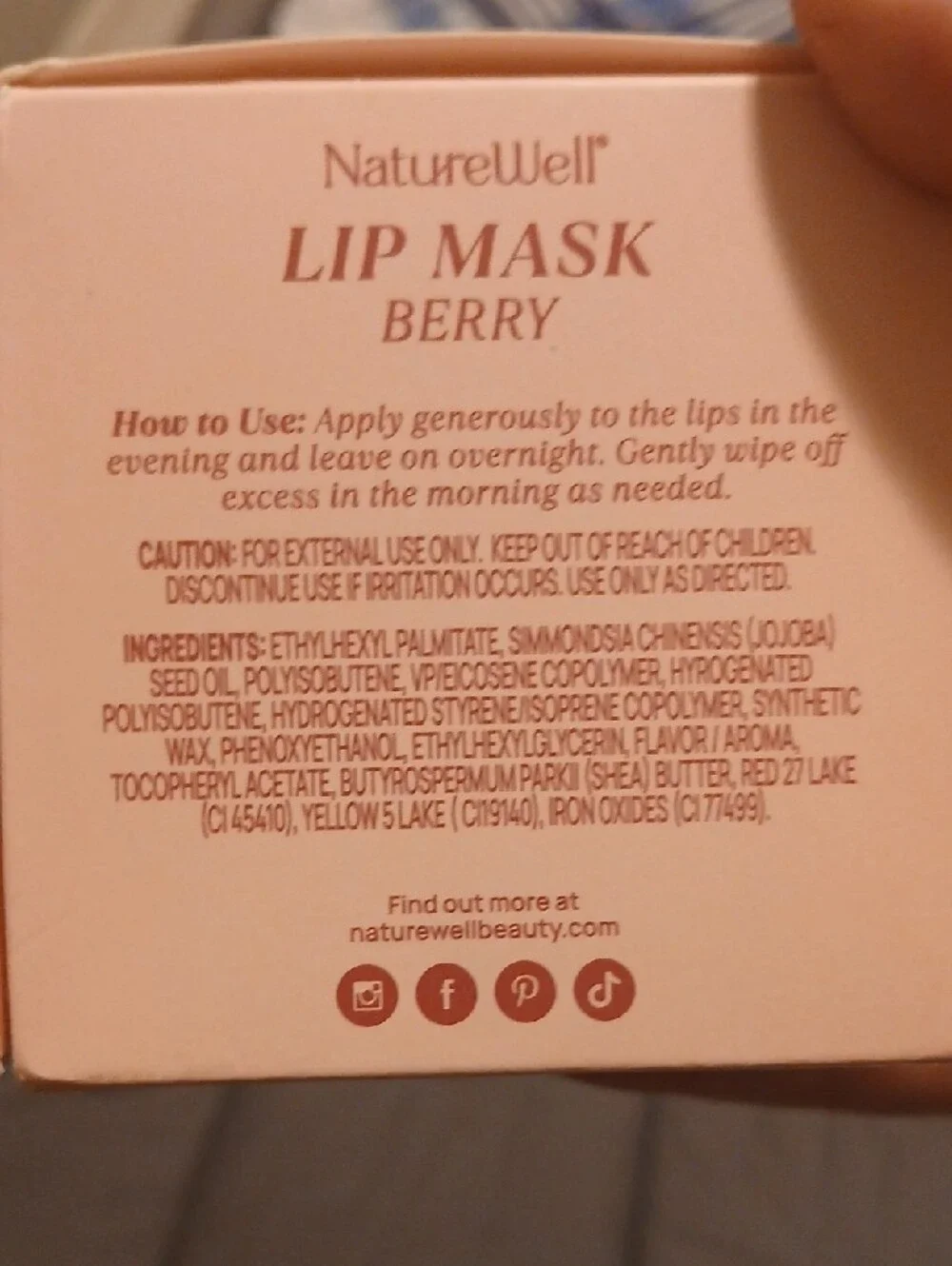 Naturewell Berry Lip Mask - Berry Pink